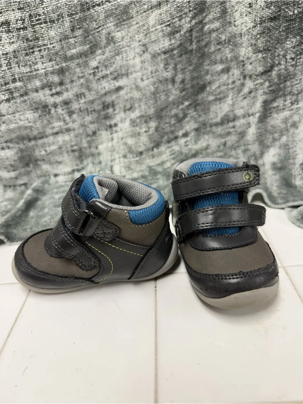 Stride Rite Toddler Walker Shoes in Gray and Blue